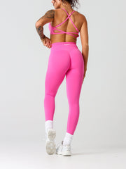 Shape Me Seamless Scrunch Leggings#colour_pink-ferrari