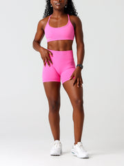 Shape Me Seamless Scrunch Shorts#colour_pink-ferrari