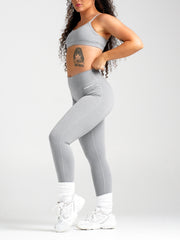 Luxe Marle Essential Leggings | Full Length#colour_light-grey