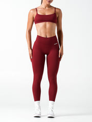 Base Essential Leggings | Full Length#colour_cherry