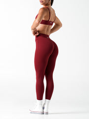 Base Essential Leggings | Full Length#colour_cherry