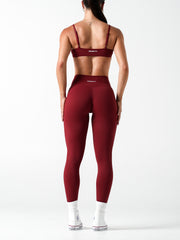 Base Essential Leggings | Full Length#colour_cherry