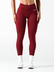 Base Essential Leggings | Full Length#colour_cherry