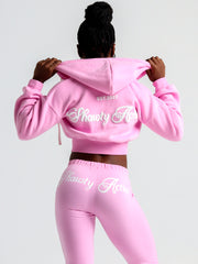 Shawty Spell Out Cropped Jacket#colour_sugar