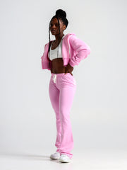 Shawty Spell Out Cropped Jacket#colour_sugar