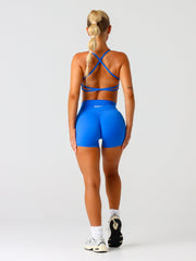 Base 4" Scrunch Shorts#colour_cobalt