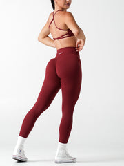 Base Scrunch Leggings | Full Length#colour_cherry