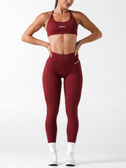 Base Scrunch Leggings | Full Length#colour_cherry