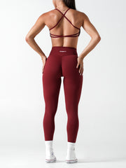 Base Scrunch Leggings | Full Length#colour_cherry