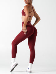 Base Scrunch Leggings | Full Length#colour_cherry