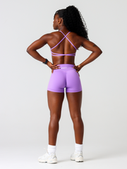 Base 4" Scrunch Shorts#colour_orchid