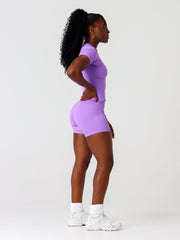 Base 4" Scrunch Shorts#colour_orchid